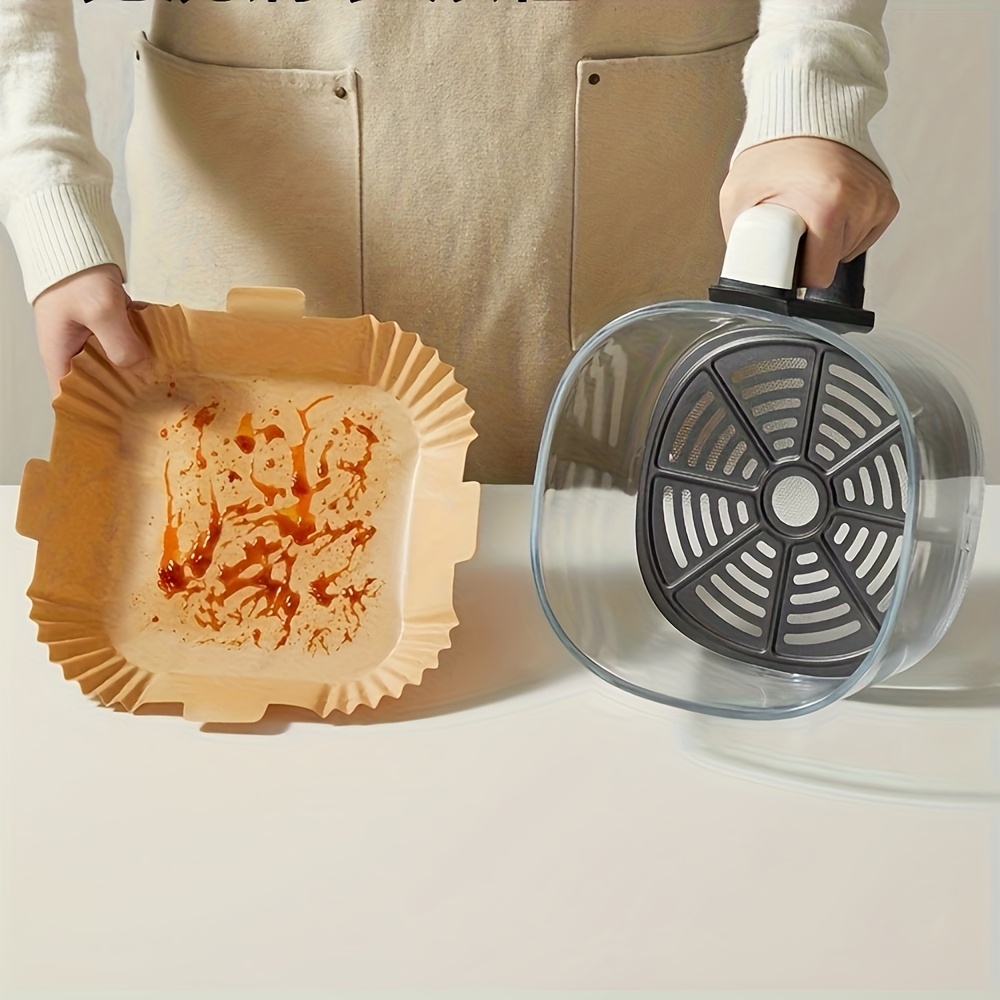 100pcs air fryer liner non stick paper for baking grilling and microwave ovens easy to clean single layer paper for   cooking baking oil paper Product details 4
