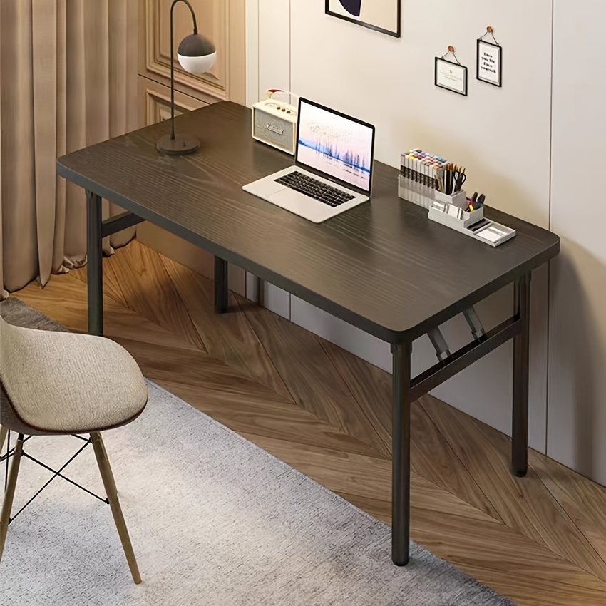 TEMU Folding Desk Writing Computer Desk For Home Office, Computer Table Workstation No Install Needed