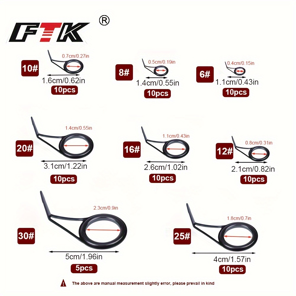 Fishing Rod Guide Set In Various Sizes Quick Easy Repair Kit - Temu  Mauritius