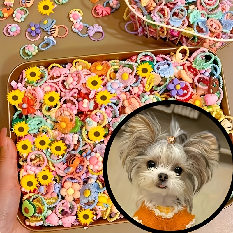 

30pcs-mixed Color, Gentle Cute Hairband, Suitable For Small Dogs And Cats, Pet Hair Accessories, Pet Grooming Accessories, Dog Hair Accessories, Dog Clothing Accessories