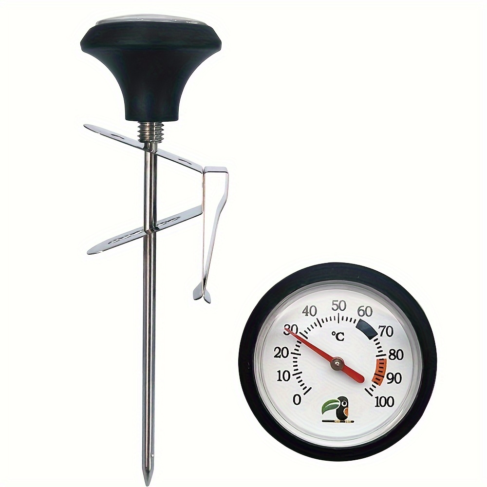 E-shop KT THERMO Sofortlesendes Lebensmittelthermometer mit Silikonhülle & Clip - Edelstahl, für Milchaufschäumen, Kaffee, Tee und Wasser -