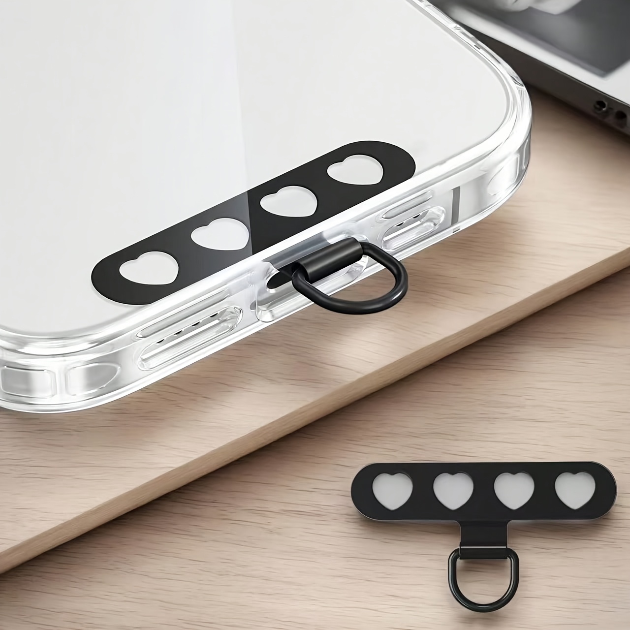 3pcs 0 3mm metal phone tether tab metal phone patch universal cellphone lanyard pad