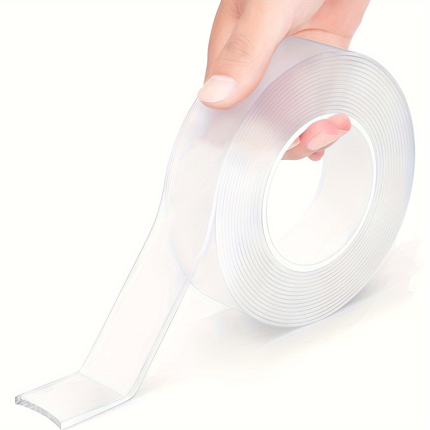 

4 Roll Double Sided Tape Heavy Duty, Extra Large Nano Double Sided Adhesive Tape, Clear Mounting Tape Picture Hanging Adhesive Strips, Removable Wall Tape Sticky Poster Tape Decor Carpet Tape