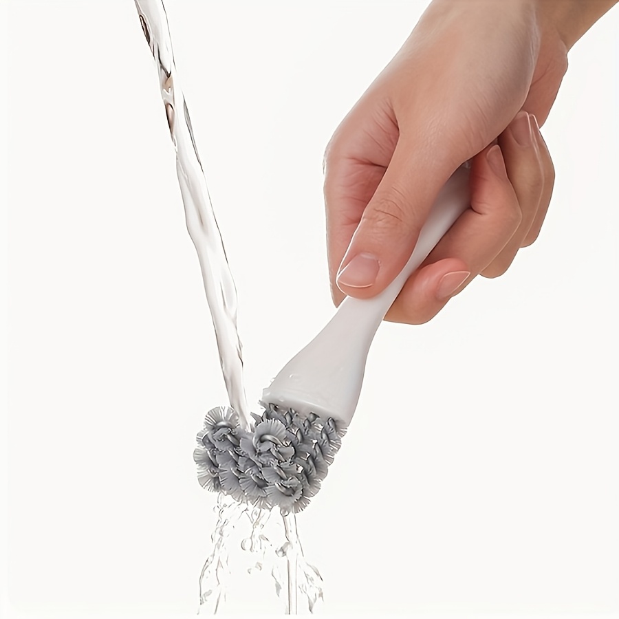 TEMU 1pc Multifunctional Cleaning Brush With Handle, Durable Reusable Plastic, Hardness, No Electricity, Easy To Corners, Suitable For Living Room,