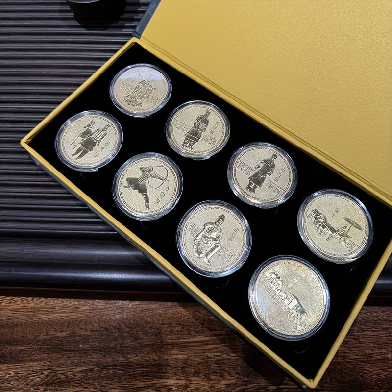 

Terracotta Warriors Commemorative Medal Set - Alloy Art & Craft Collectible, Perfect For Travel, Collection, Gift - Qin Dynasty Terracotta Warriors Souvenir, 1 Set