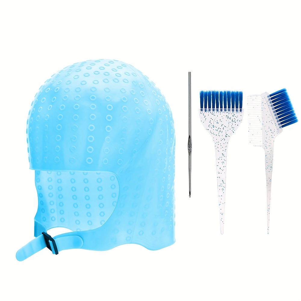 TEMU 4 Professional Hair Dye Kit Tools, Reusable Silicone Material Pick Dye , Abs Plastic Nylon Hair Dye Comb, Suitable For Hair Salons And Home Use