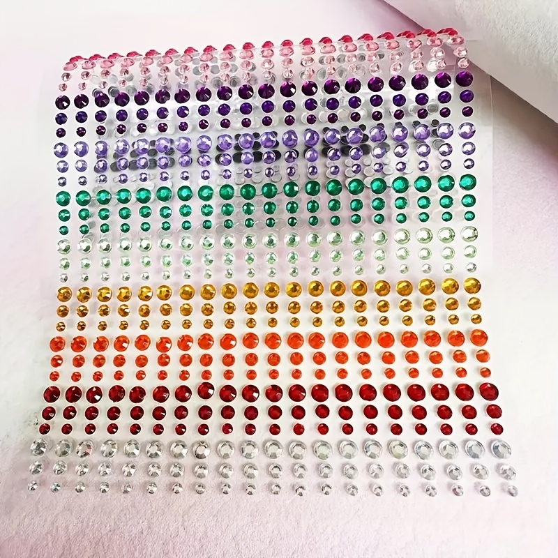 TEMU 15 Color 900pcs Acrylic Diamond Stickers For Face And Body Decoration - Stage Performances, Concerts, Parties, And Diy Projects