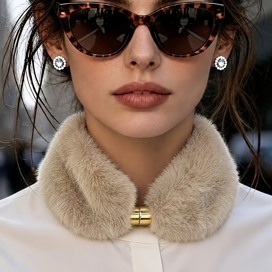 TEMU Sciarpa in peluche morbida e , resistente al freddo, , elegante sciarpa francese per il , sciarpa per il , stile casual per il pendolarismo