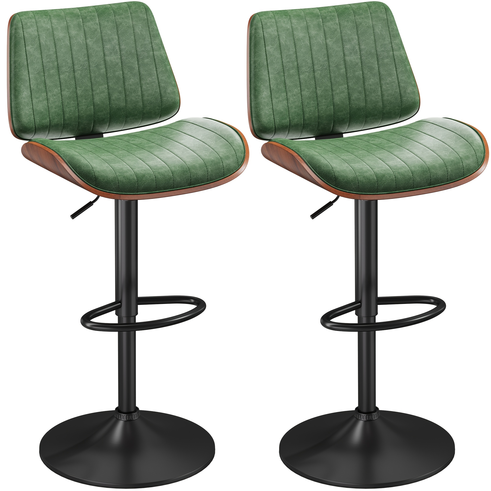 bar stools set of 1 2 armless adjustable swivel barstools pu leather kitchen counter height barstools kitchen counter height barstools with back support for dining room kitchen and living room Product details 14