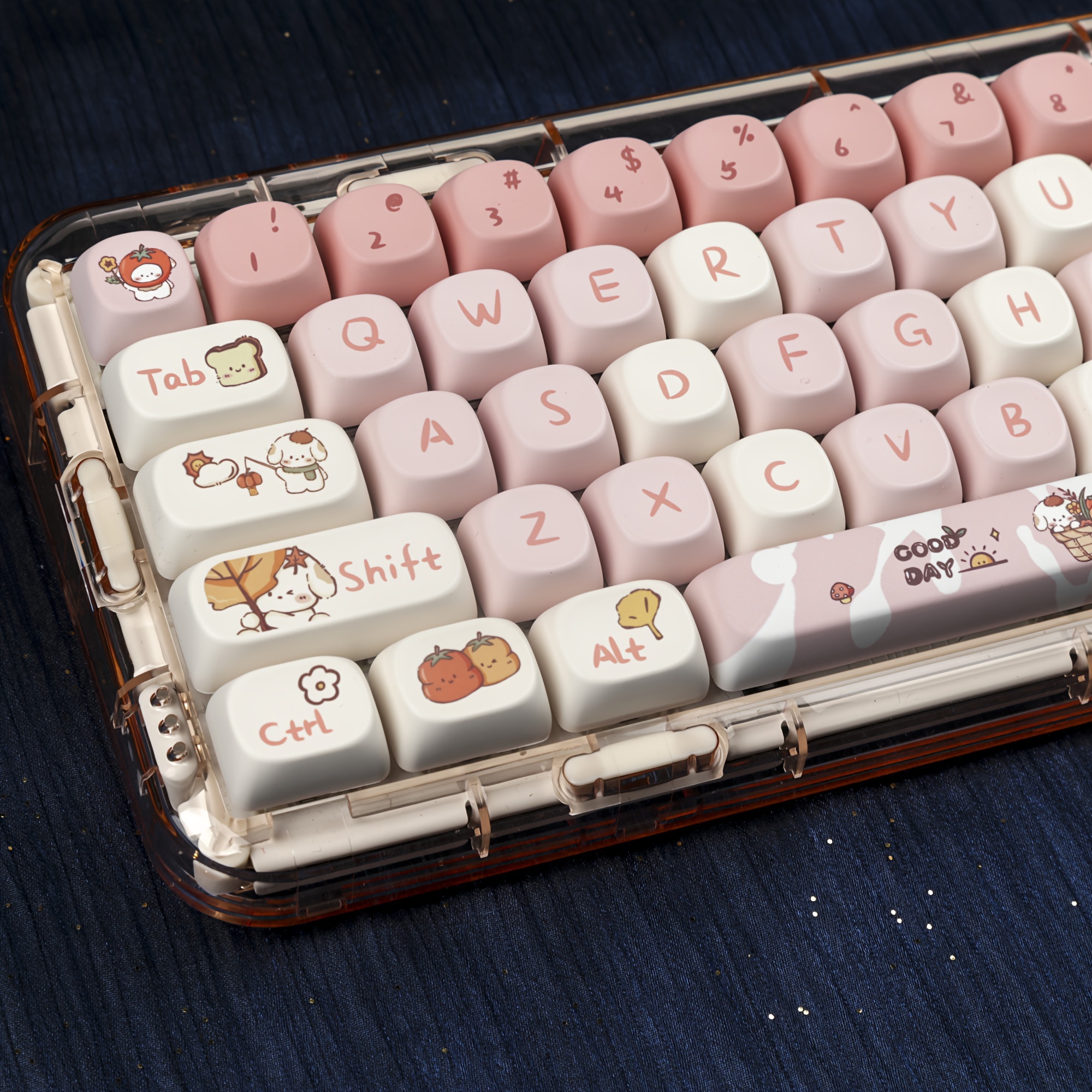 

[only Keycaps]140+ Keys Autumn Puppy Moa Profile Keycap Pbt Keycap Set Fit For 61/64/87/104/108 Gateron Kailh Cherry Mx Switch Ansi Layout Mechanical Keyboard