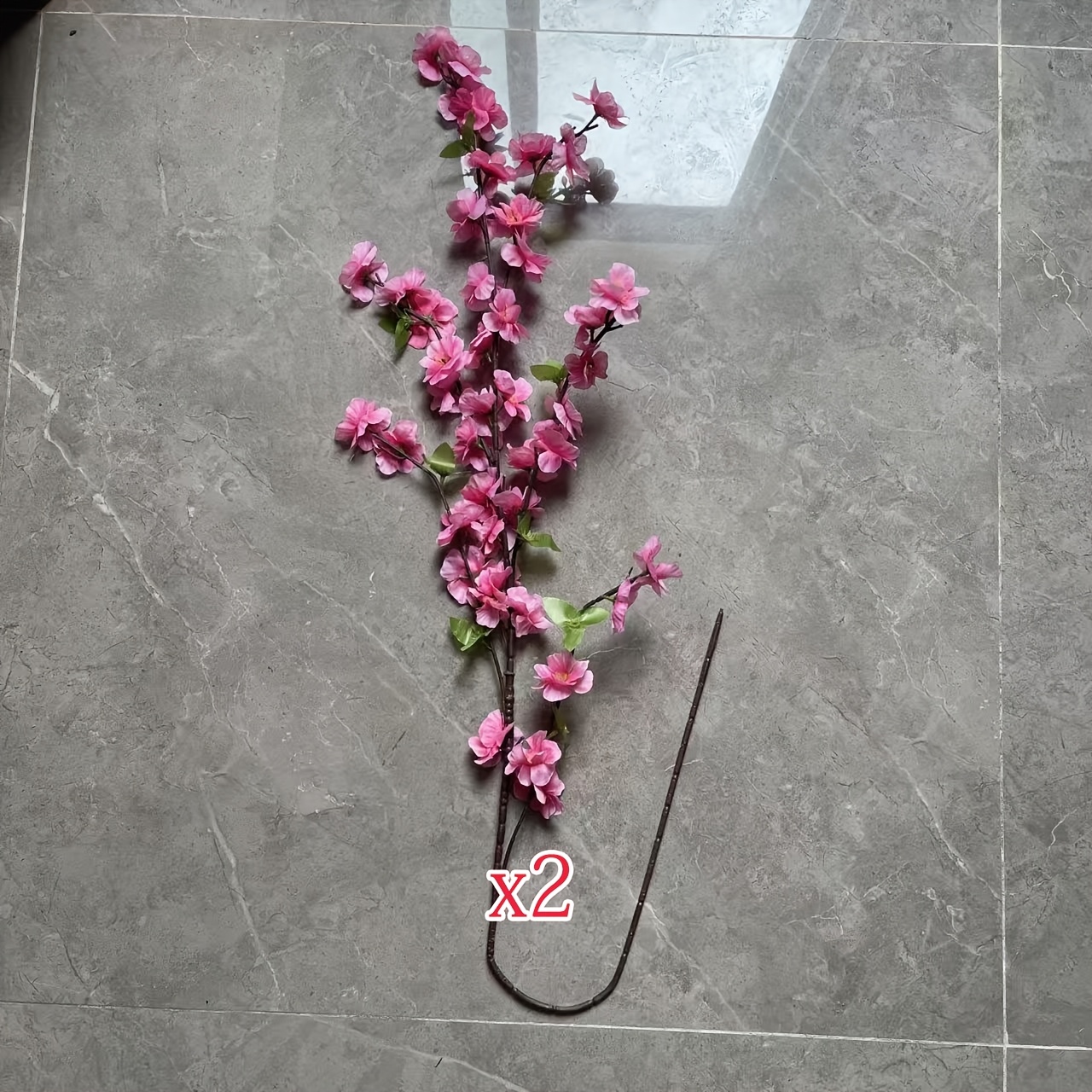 Image of 2pcs Of Lifelike, Tall Stemmed Rose- Blossoms, Realistic. Artificial Floral Arrangement, To Styles, With Full And Fine . Suitable For Indoor And Outdoor Home Decor, Outdoor Placement