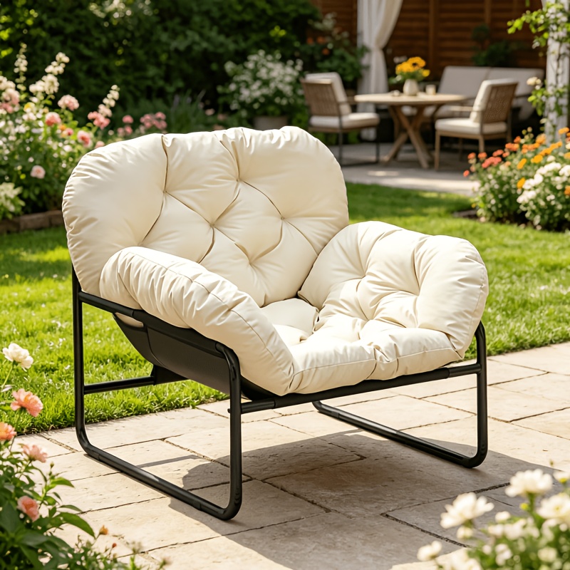 76cm wide size courtyard recliner outdoor sofa suitable for courtyards gardens     comfortable and durable fashionable decoration