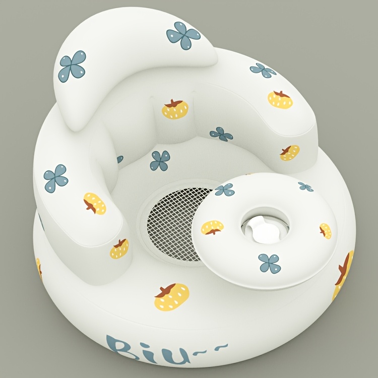 Inflatable Seat for Infants Aged 3-36 Months, Inflatable Baby Chair with Tray, Built-In Pump Baby Back Support Sofa, Baby Sitting Chair, Baby Floor Seat Gift, Essential for Family Travel