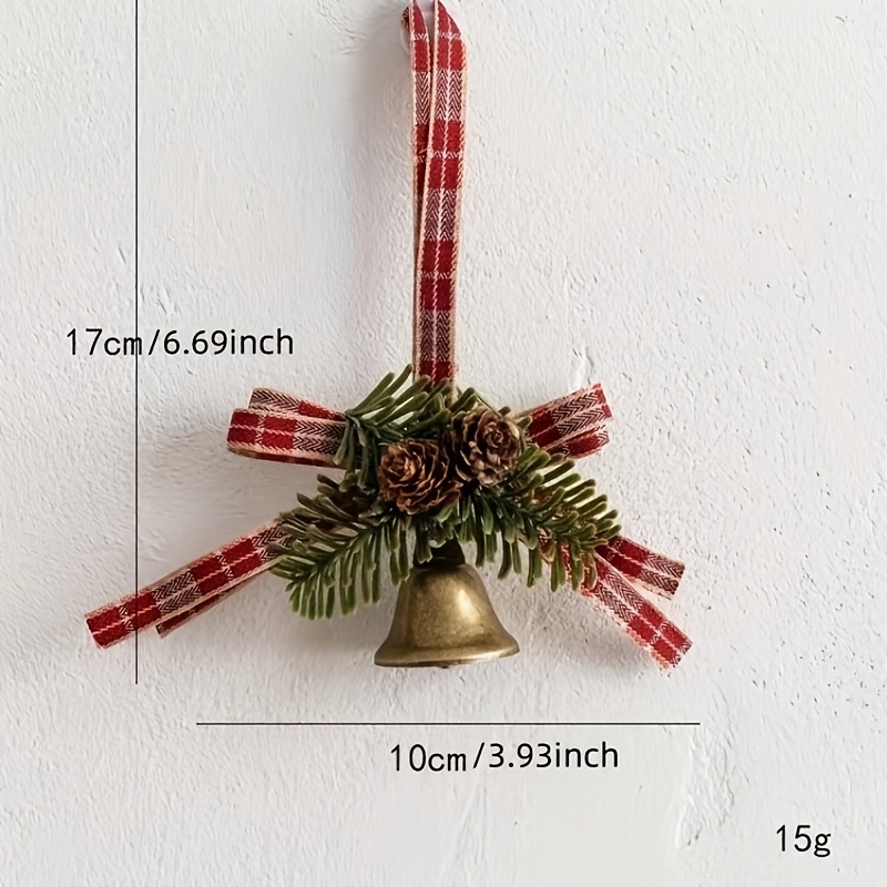 TEMU 【商品名】クリスマス ドア 車 オーナメント クリスマスツリー レッド リボン ベル 小型 ペンダント デコレーション 小道具