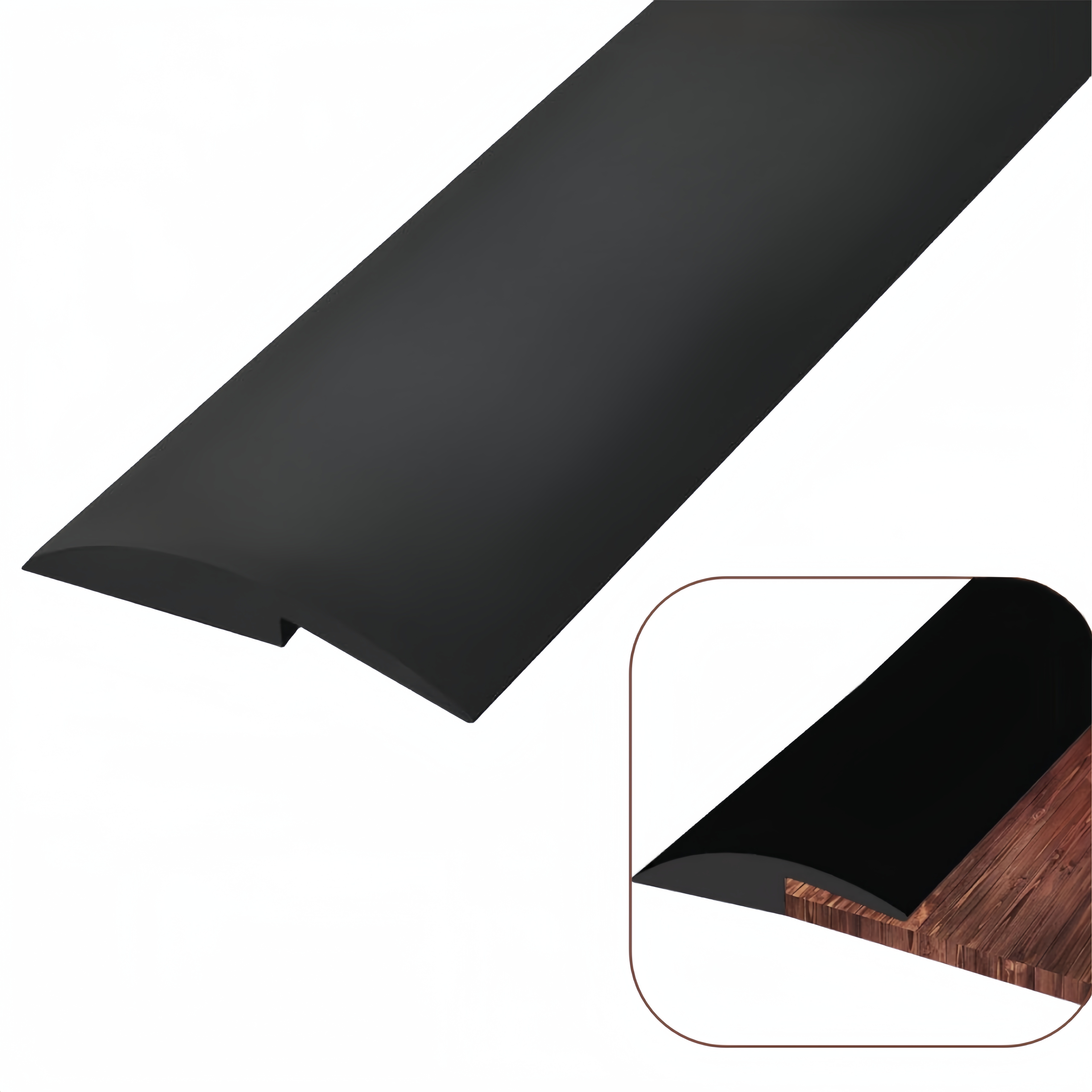 

1pc Floor Transition Strip Self Adhesive, Pvc Carpet To Tile Flooring Transition Strip, Vinyl Flexible Flooring Transition Strip For Carpet Threshold Transition Strip