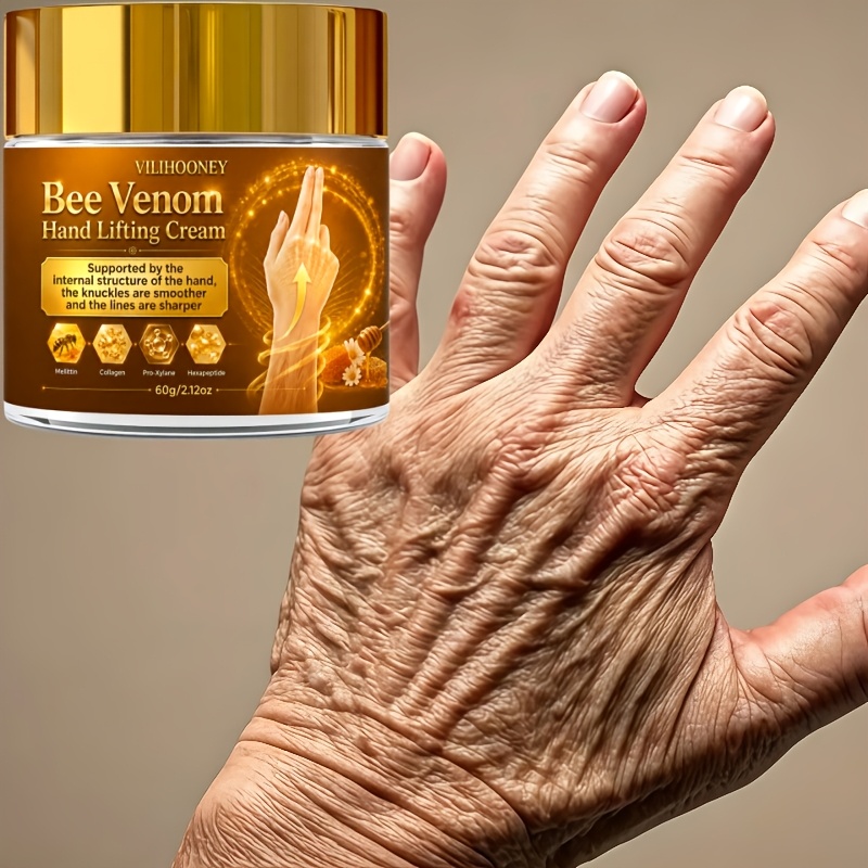 Image of Bee Venom Hand Lifting Cream, 65% Urea Content Avocado Vitamin E Lactic Acid - Used For , Smoothing Hand Lines, Firming And Lifting The Skin, Gently And Nourishing , Making Them Shiny And .