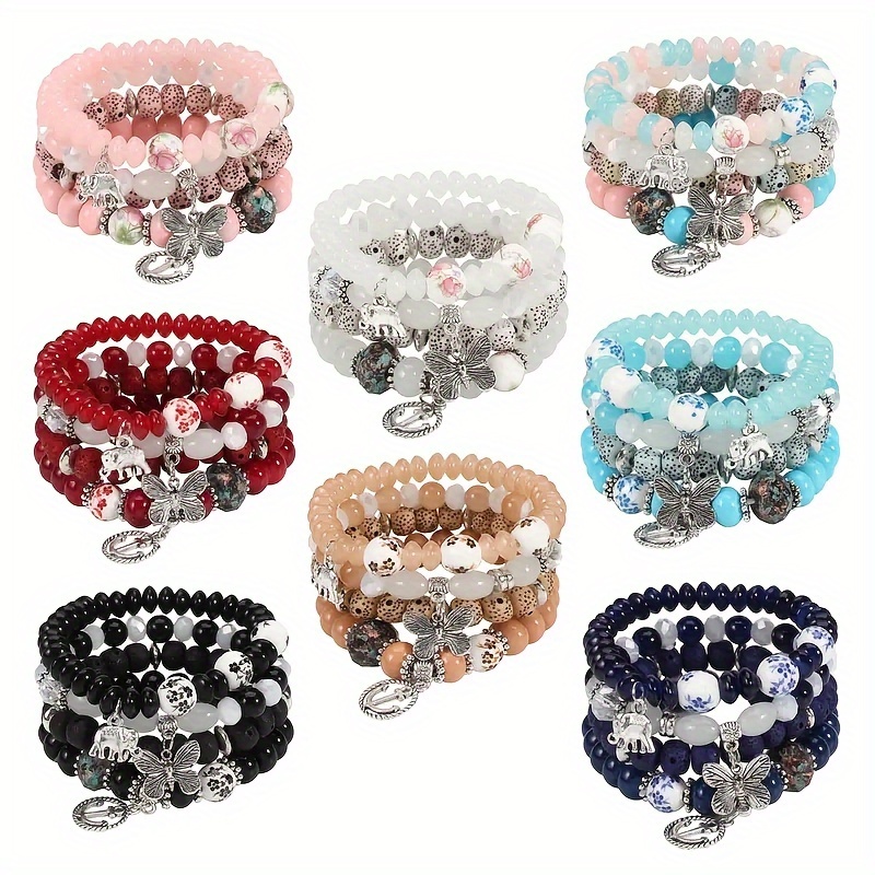 

32pcs/8set Multilayered Bracelets & - - Bracelets For Women And