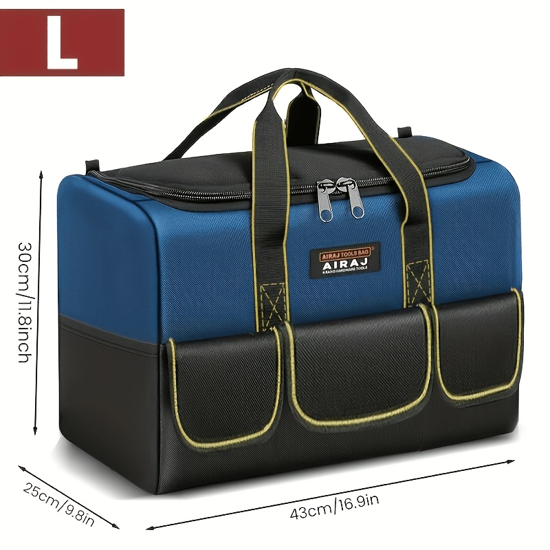 TEMU 12inch/14inch/17inch Heavy-duty Industrial-grade Hand Tool Bag, Color, Large-capacity Tote Design, Made Of Durable Fabric, Sturdy &