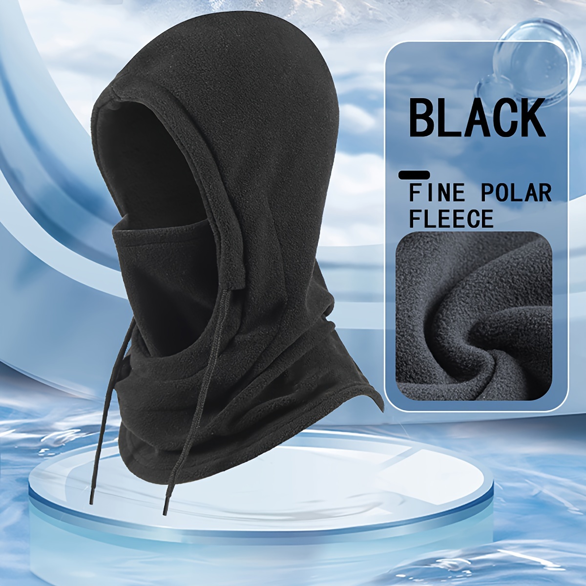 

Men's Winter Cycling Balaclava - Windproof, Warm Fleece-lined Ski Mask With Neck Gaiter For Outdoor Sports