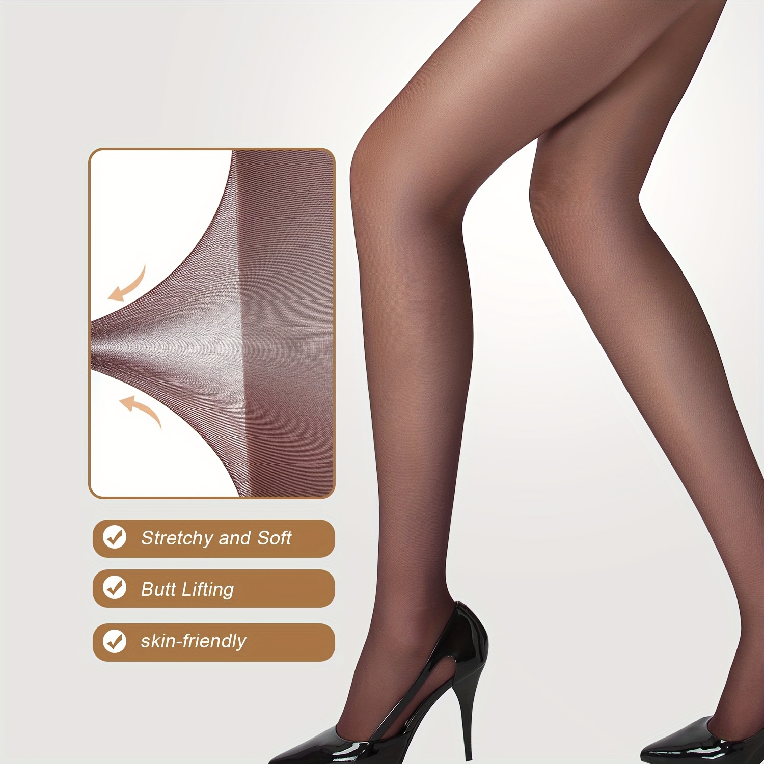 

Fashion Solid Tights, Elastic Sheer Compression Pantyhose, Women's Stockings & Hosiery