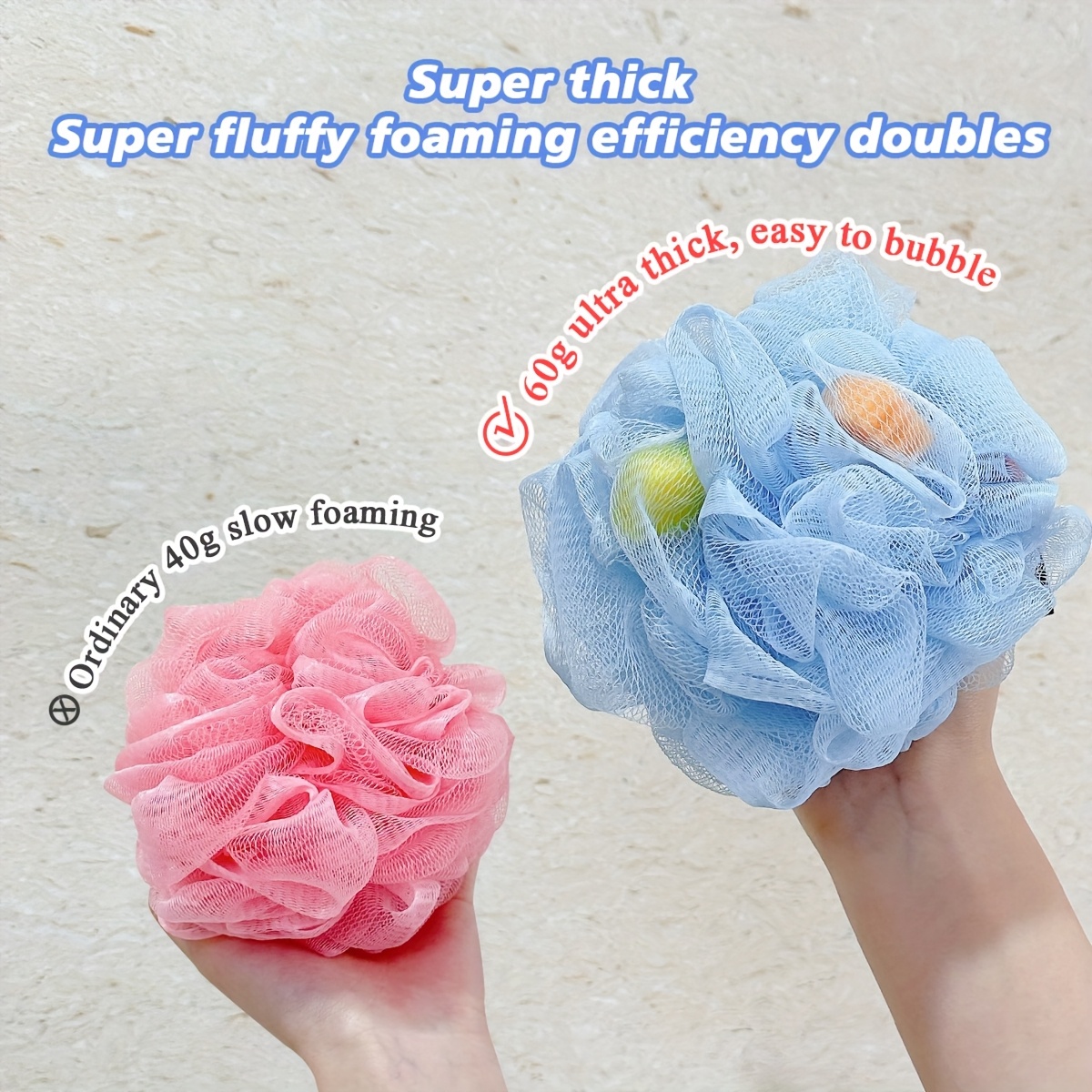 Large Soft Rubbing Bath Sponge Ball for Gentle Cleansing
