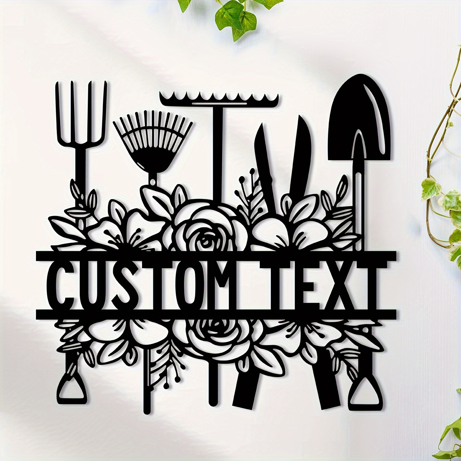 

1pc Personalized Text Garden Metal Signs, Custom Text Garden Wall Art, Custom Garden Wall Decor, Outdoor Decor, Patio Decor, Mother's Day Gifts, Garden Door Signs