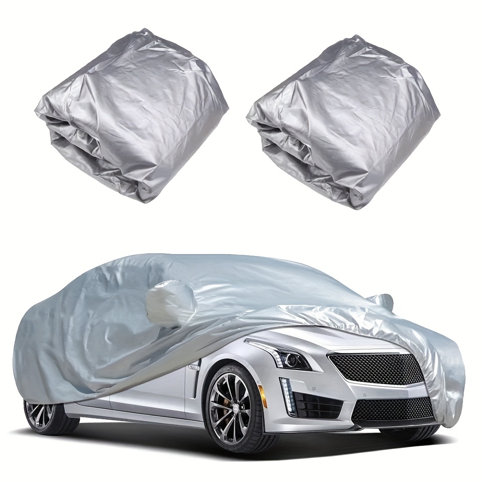 1pc housse de universelle étanche - protection extérieure les uv, pluie, poussière et résistante aux hautes températures, matériau peva de haute qualité, protection toutes pour , anti-poussière, argenté, accessoires auto détails 4