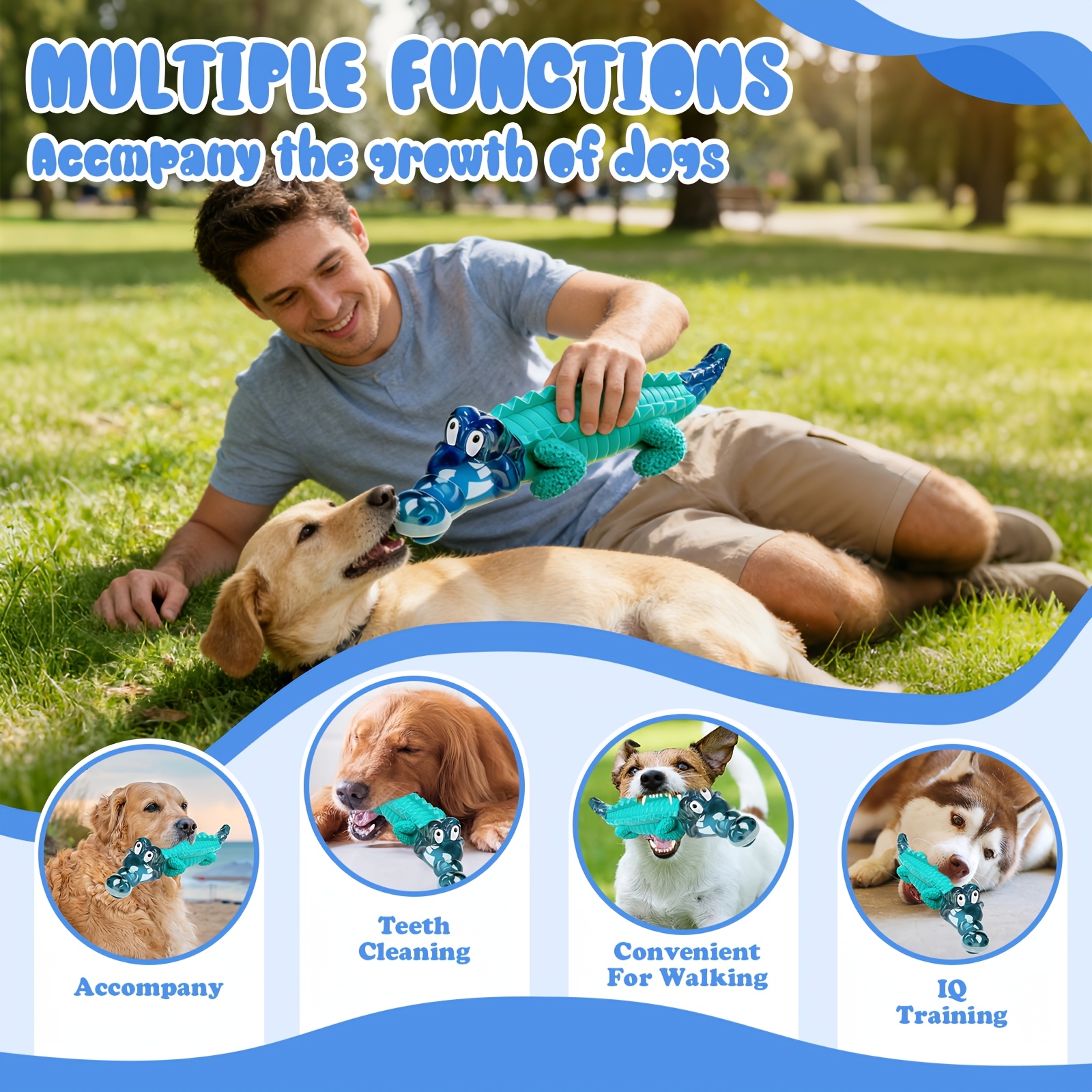 Indestructible Dog Chew Toys: Dog Toys For Large And Medium Dogs - Dog Toys For Dogs Who Like To Chew - Tough Dog Toys