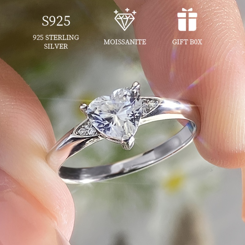 Exquisito anillo de compromiso de diamantes para mujer, brillantes  tendencias creativas, preciosos anillos de banda para el día de San  Valentín