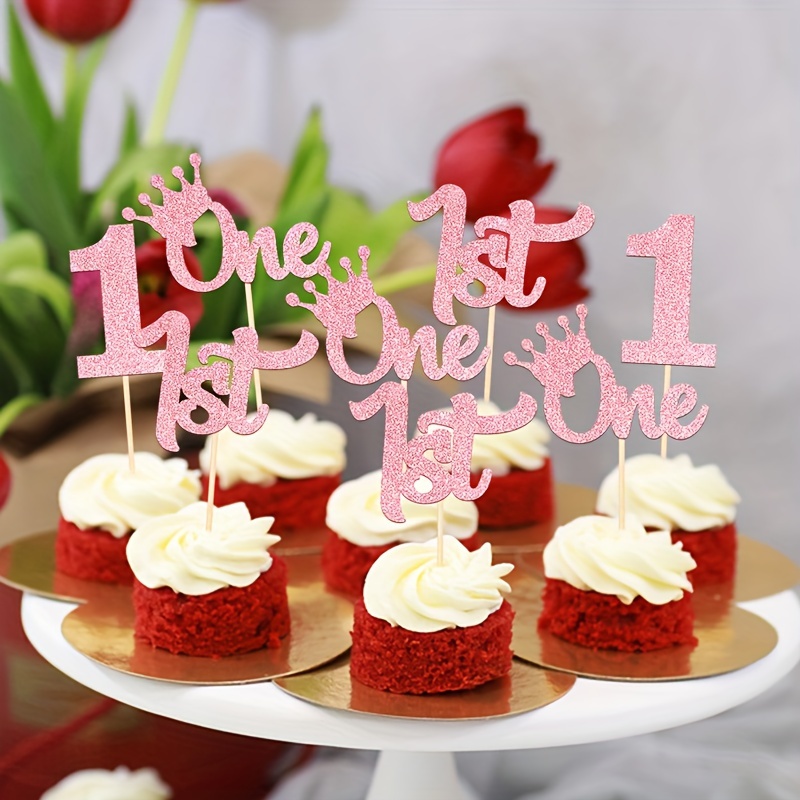 Happy Birthday Cupcake Topper - 24 Stück, 6 Farben, Für Kuchen & Deko