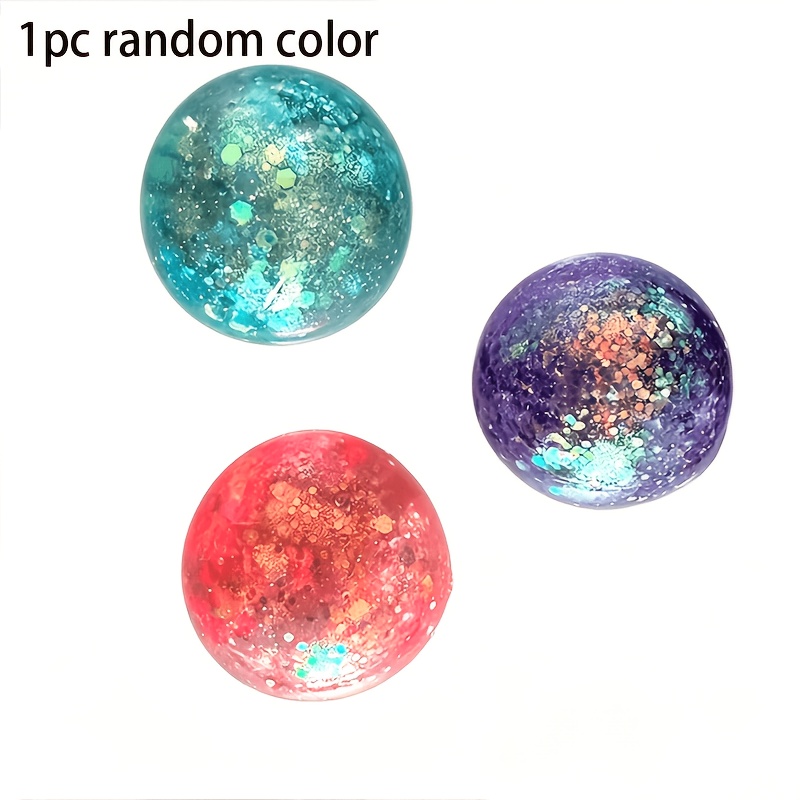 1pc Shiny Novelty New Style Golden Glitter Spherical Squeeze Toy, Colored With A Comfortable Feel, By Children, Suitable As A Children's Holiday Gift, Random Color
