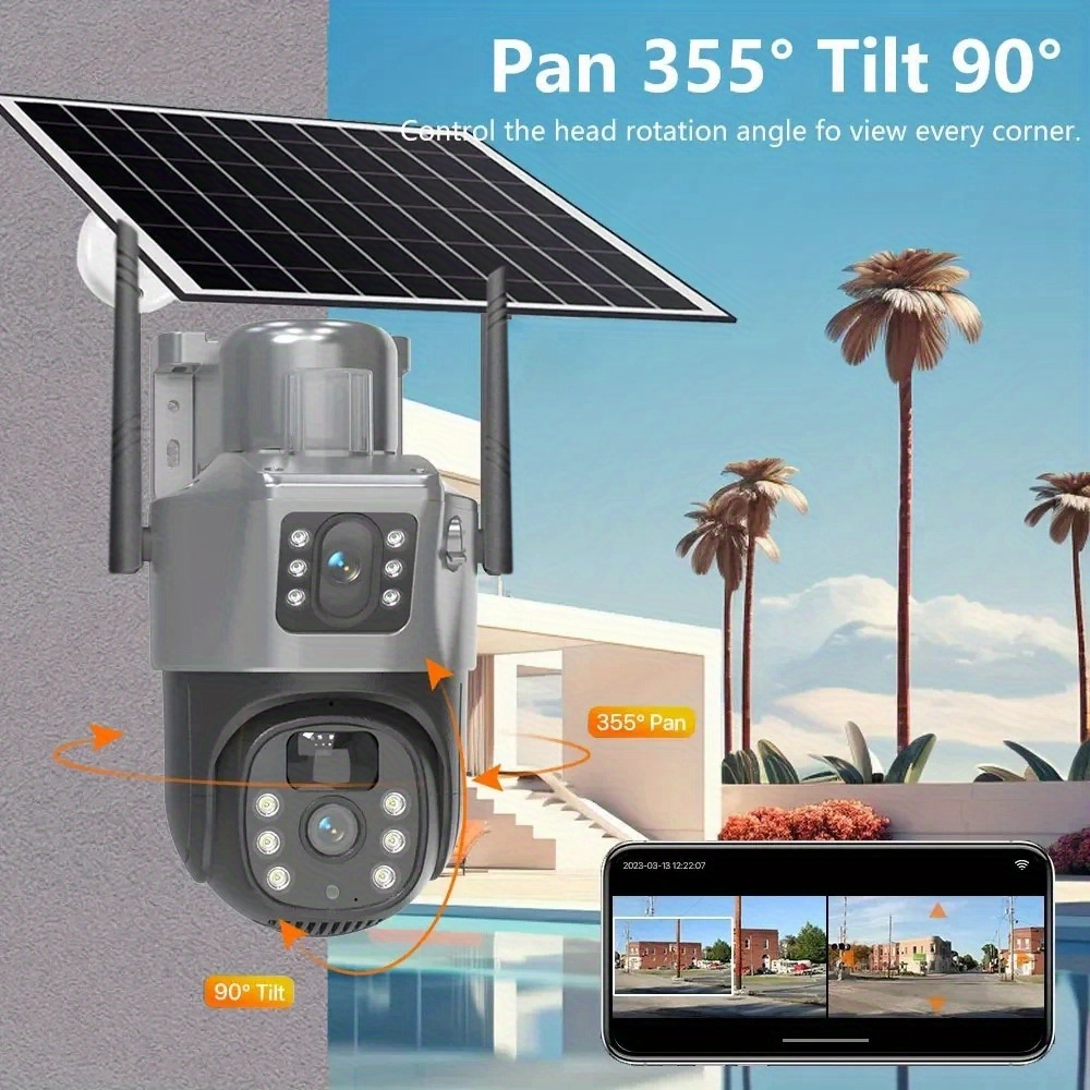Caméra PTZ Solaire 4K Zoom 10x