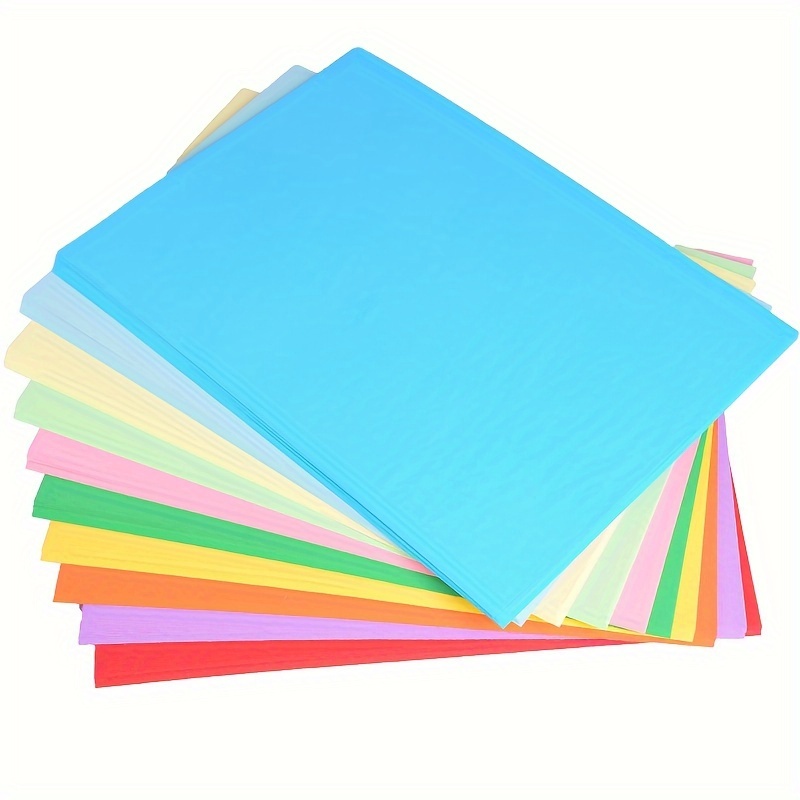 TEMU 100pcs A4 Paper In 10 Vibrant Colors - Matte , Recyclable, Ideal For Crafting & Printing