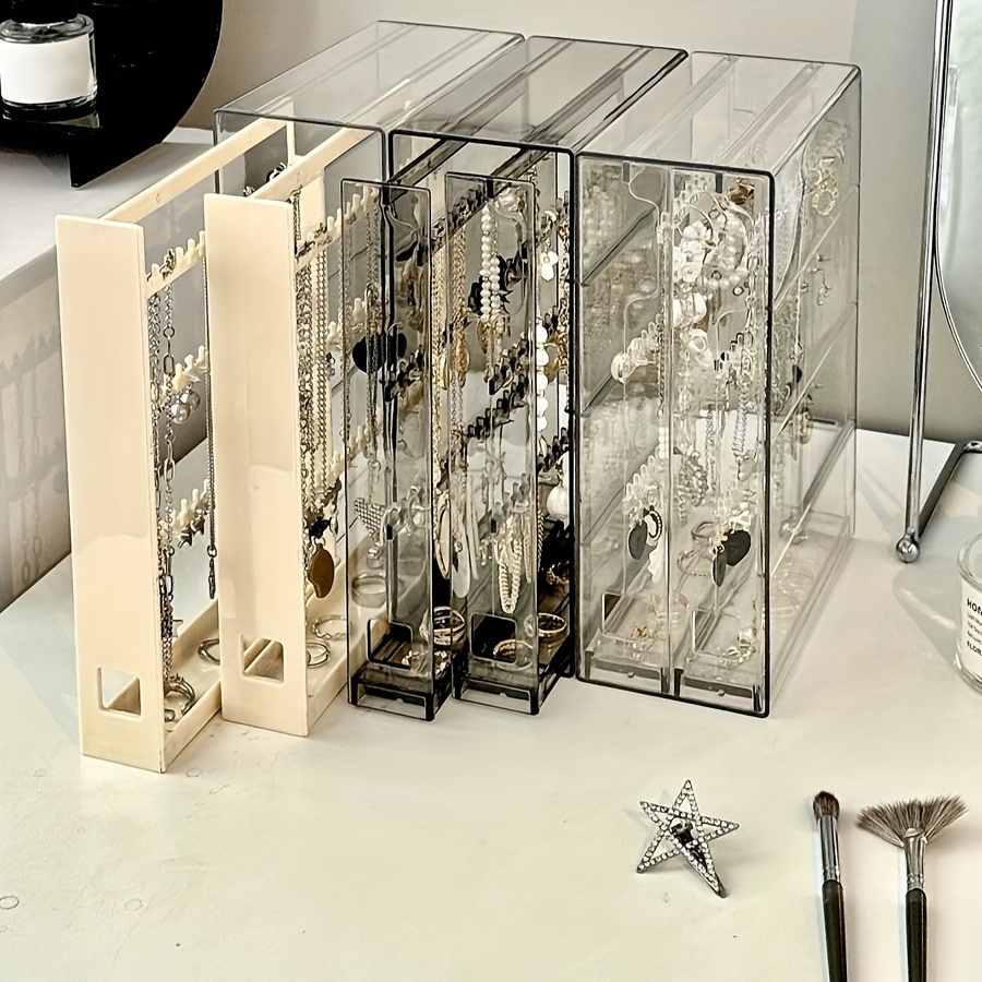 1  acrylic jewelry storage   drawers 6 layers jewelry storage rack jewelry accessories organizer necklace display rack multi function earrings necklaces bracelets rings pendants organizer for home jewelry storage   clear visibility   holiday gift Product details 2