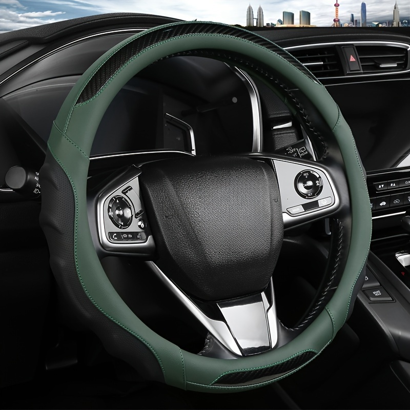 TEMU And Carbon Fiber Combination. Design For A . Suitable For 15-inch Steering Wheels.