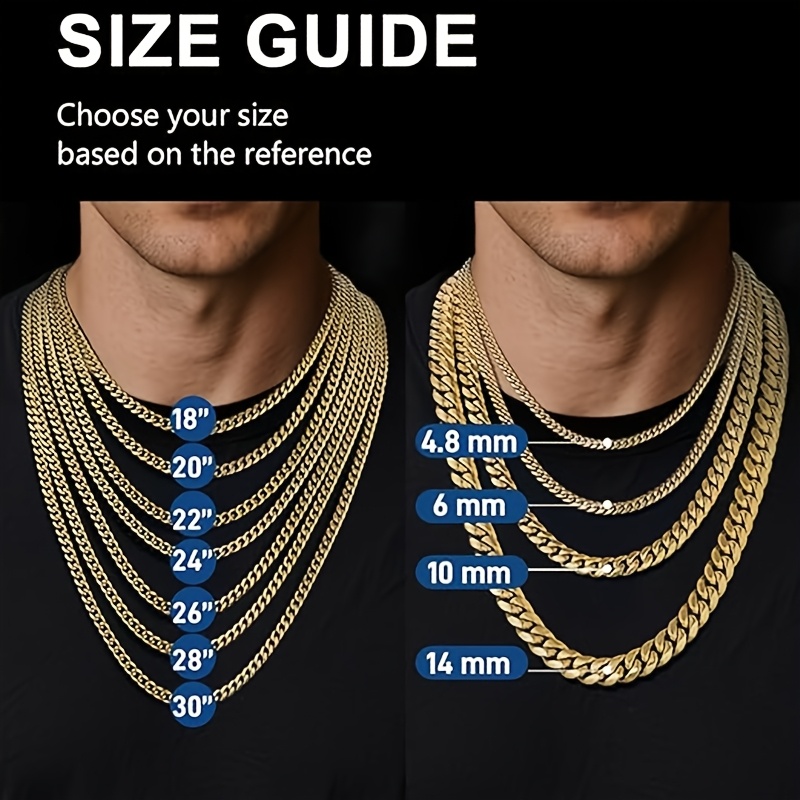 18K Plated Golden 5-Layer Cuban Link Chain, Gift for Her