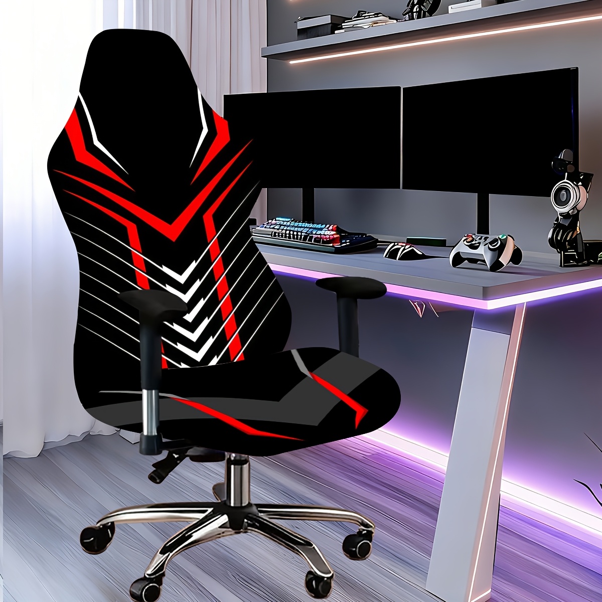 TEMU Fundas para sillas gaming con un estilo de diseño único, hechas de materiales elásticos y lavables, aptas para sillas gaming, así como para la