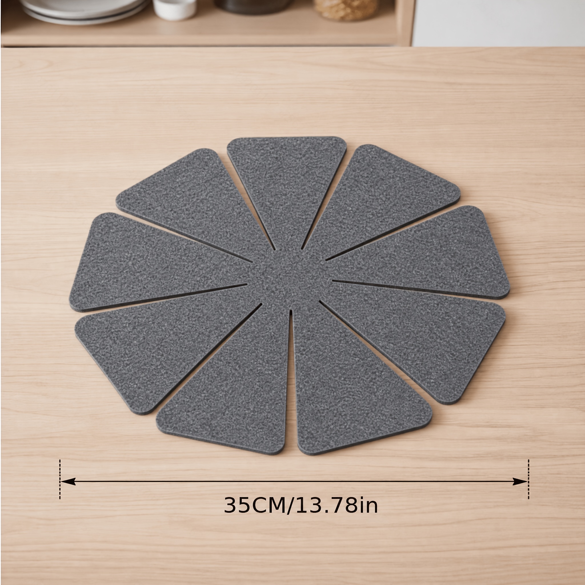 TEMU 12pcs Home Kitchen Felt Pot Coasters, Sizes Of Heat Insulation Pads, Suitable For Pots And Separators