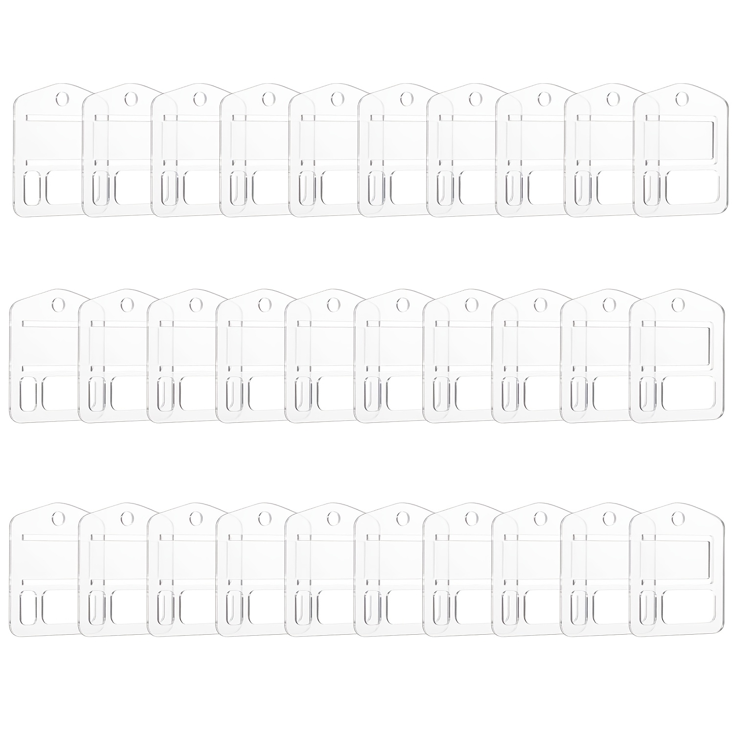 TEMU 30pcs Acrylic Embroidery Floss Drops Clear Floss Drops Cross Stitch Thread Organizer Slim Floss Bobbins For Craft Sewing Needlepoint Thread
