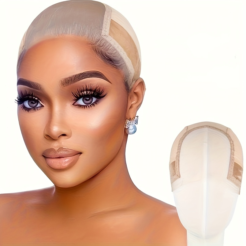 E-shop Haarkubus Perückenhaube mit Griffband, transparentes Spitzen-Design für Lace Front Perücken und ein elastisches Schmelzband für eine eng