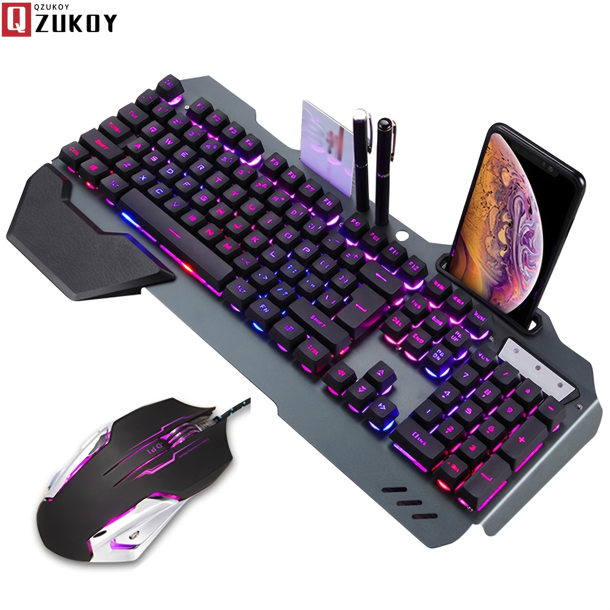 

Qzukoy Mechanical Gaming Keyboard, Rgb Wired Gaming Keyboard For Pc Desktop For New Year Gift