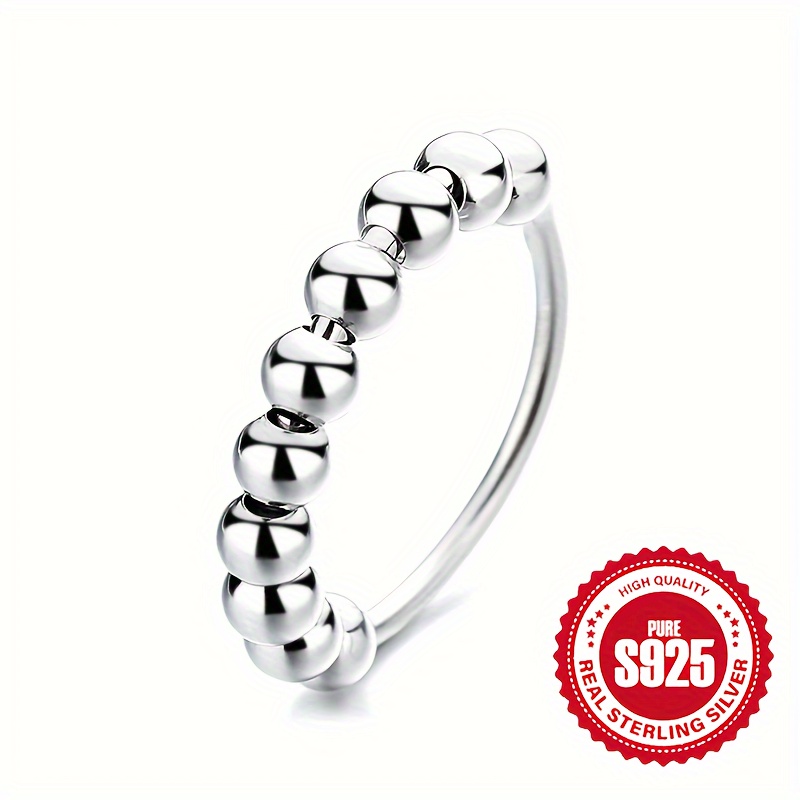 925 Silver Sparkle Tiny Beads Ring main image 1