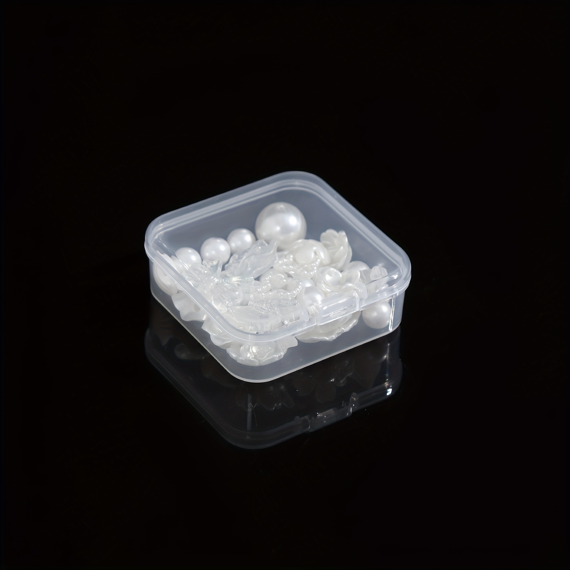 large capacity jewelry box with 30 compartments transparent plastic storage box   with small storage containers very suitable for organizing pearls jewelry and small objects jewelry boxes Product details 3