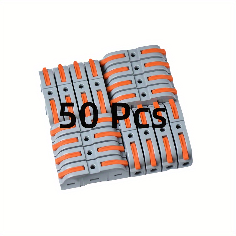 Compact Wire Connector Lever Connector Nut, Electrical Connector For Any Circuit Inline Splice With Terminal Block 28-12 Awg 20/40/50pcs