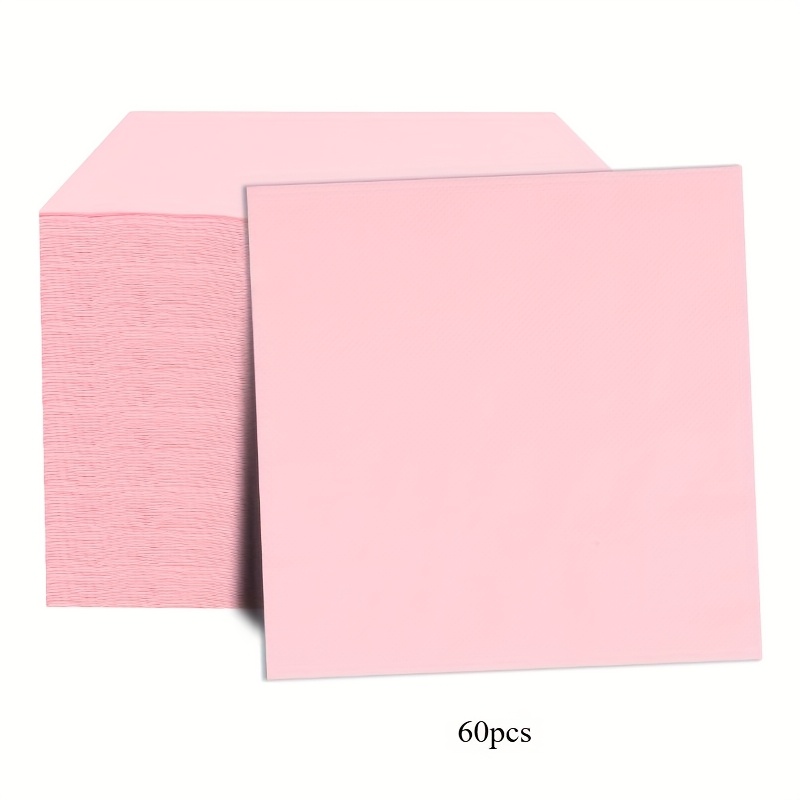 E-shop 60er-Set Servietten, 2-lagige Dicke Rouge-Papiertücher, Ausbreitbar 33cm*33cm, Geeignet für: Hochzeits- Geburtstagsdeko Tücher, Partyzubehör,