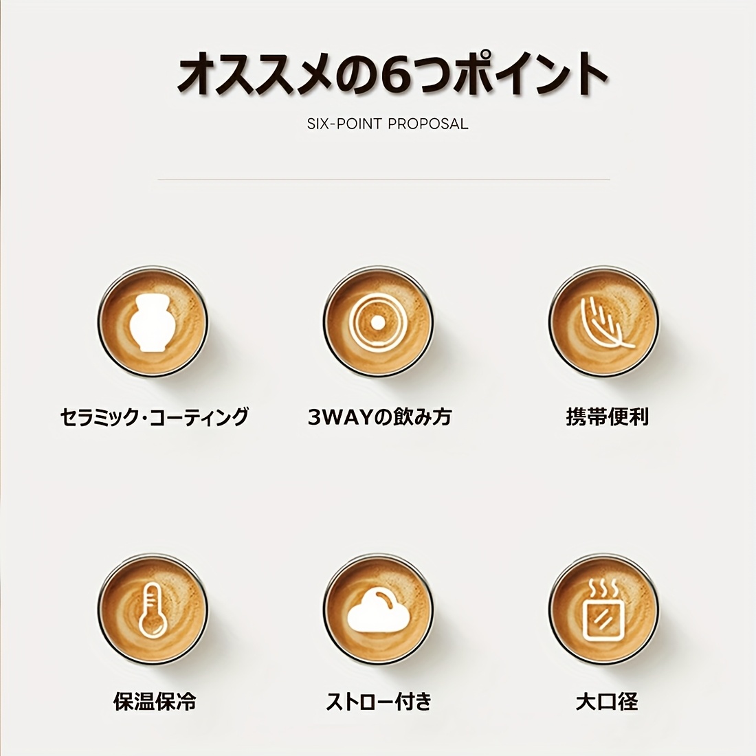 500ml＆750ml 断熱セ コーヒーカップ ストロー付き -  ドリン テンレス鋼＆セ インナーライナー、ホット/コールド飲料用防漏れ旅行マグ、オフィス・ジム・学校用再利用可能な水筒、 スデザイン、エルゴノミックリッド設計、耐久性のあるドリンクウェア 商品詳細 1