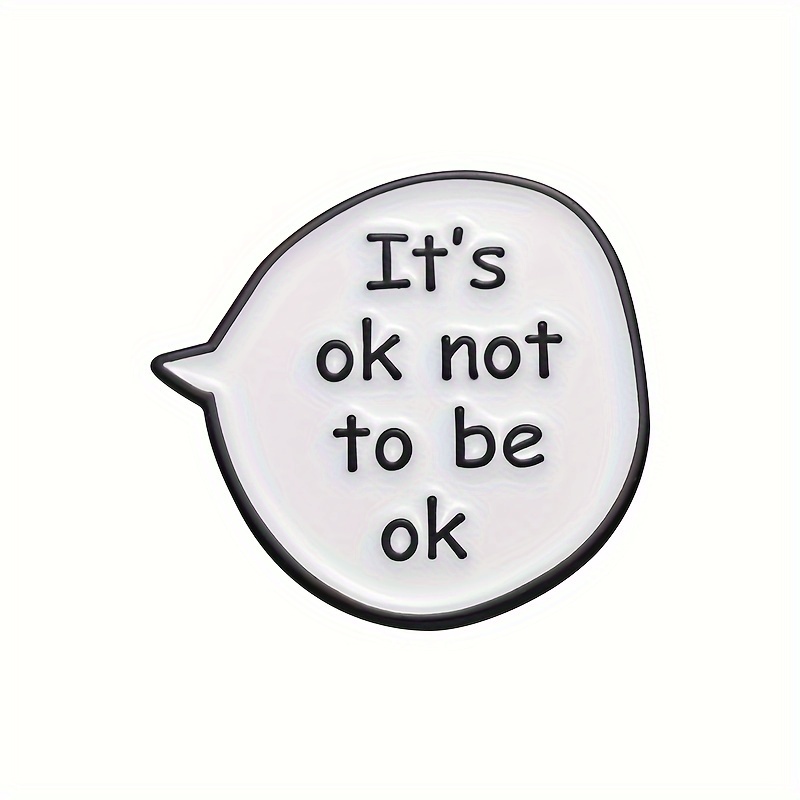Image of 1pc Stylish Alloy Mental Badge - Supportive Enamel Lapel Pin For Fashion & Awareness, Ideal Gift For Friend