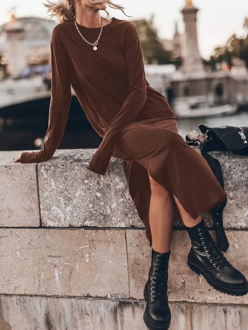 casual long dresses for fall Floral Maxi Dress, Fall Brown Autumn Long Flowers Spaghetti Straps Women Sleeveless Casual Cute Designer Elegant Plus Size Cocktail Designer
