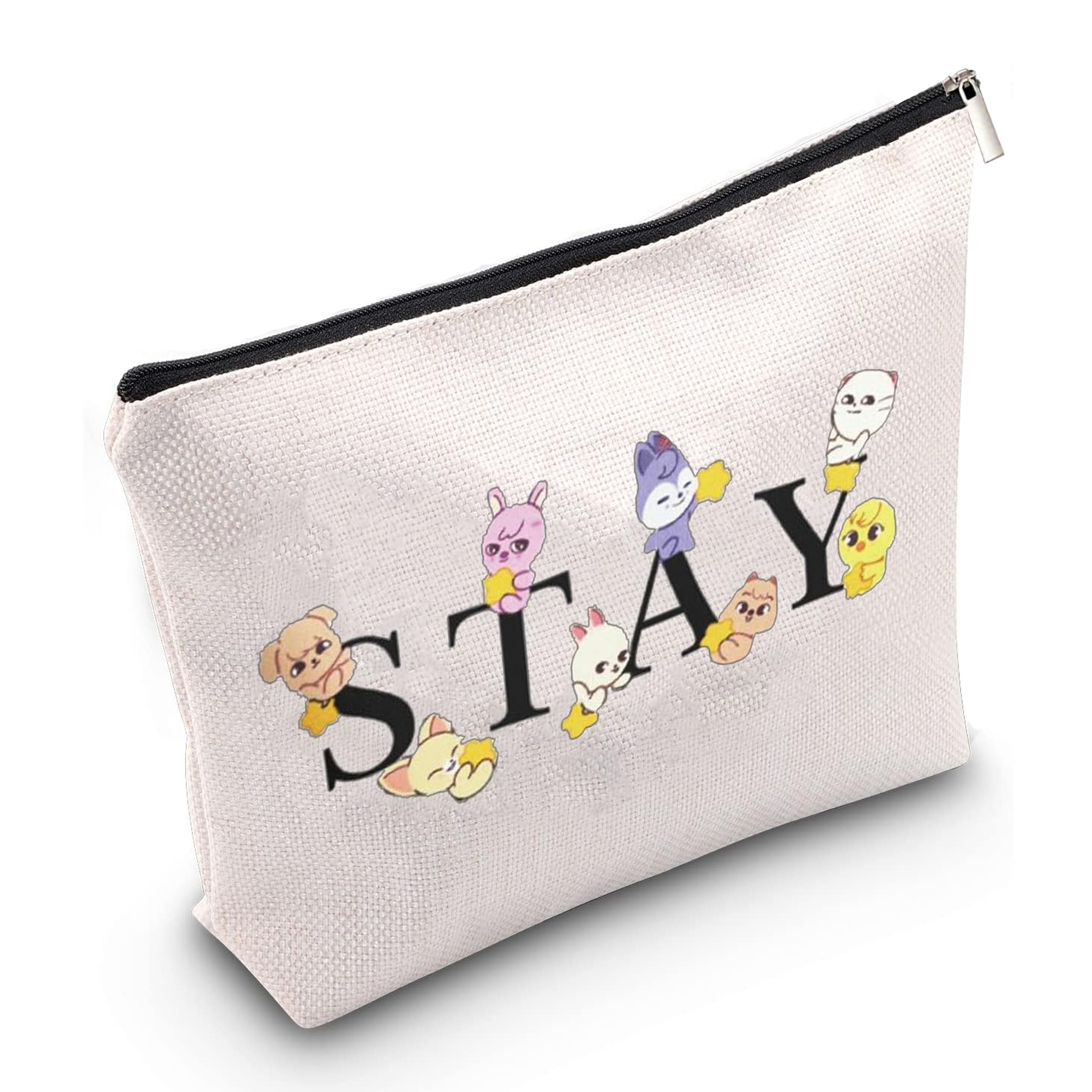 

Makeup Bag - Skz K- Gift For Fans - Character Cosmetic Bag - K-pop Fans Gift - 9"x23" - Double-sided Printing - Polyester Material