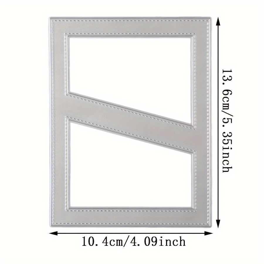 1pc Two-grid Rectangular Collage Background Frame Metal Cutting Knife Mold